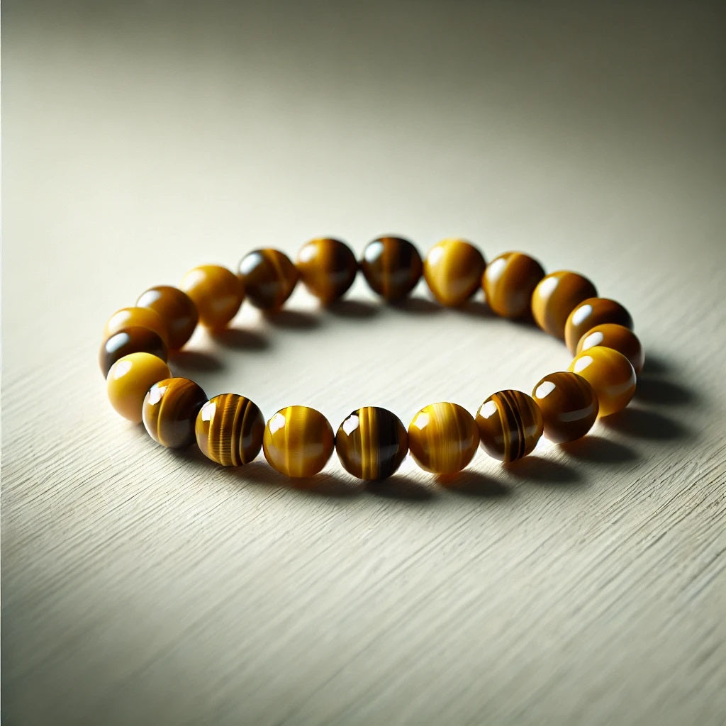 Bracelet en pierres naturelles YELLOW TIGER EYE