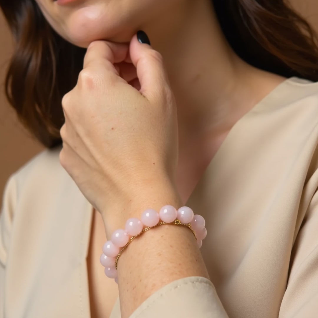 Bracelet Quartz Rose — Pierre de l'Amour & de la Douceur