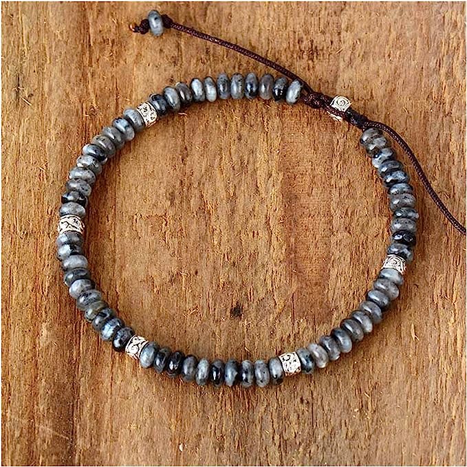 Bracelet Larvikite — Force Intérieure & Protection Subtile