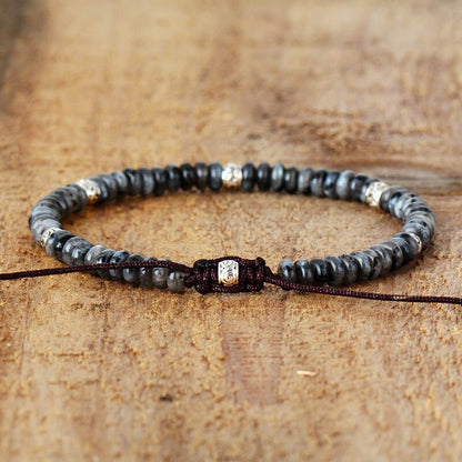 Bracelet Larvikite — Force Intérieure & Protection Subtile