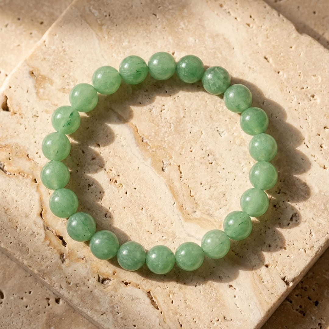 Bracelet "Opportunité" en Aventurine - 6mm / 17cm - L'Arbre des Chakras