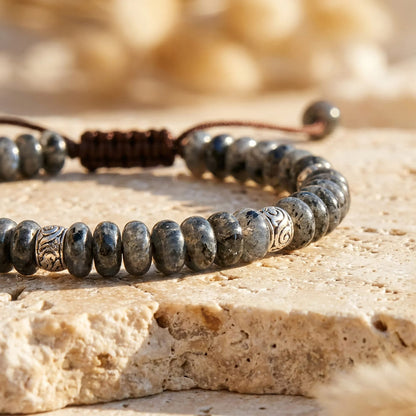Bracelet Larvikite — Force Intérieure & Protection Subtile