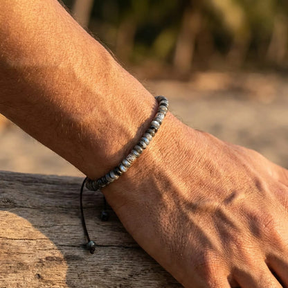 Bracelet Larvikite — Force Intérieure & Protection Subtile