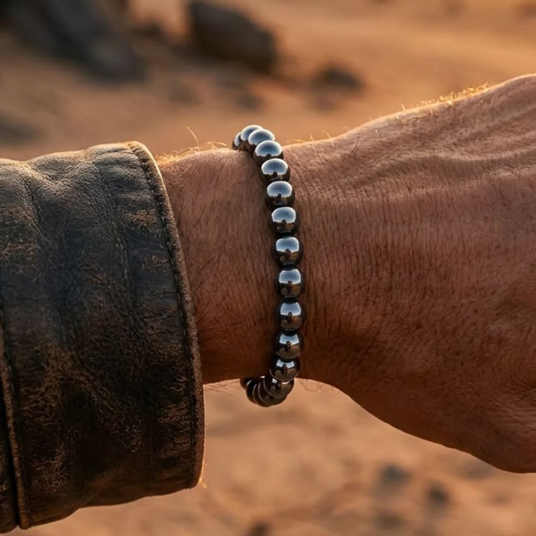Bracelet Hématite — Ancrage, Force & Concentration