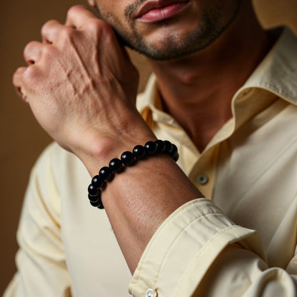 Bracelet Tourmaline Noire — Bouclier Énergétique & Ancrage Profond