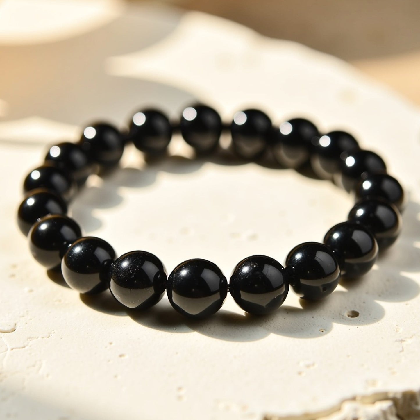 Bracelet Tourmaline Noire — Bouclier Énergétique & Ancrage Profond