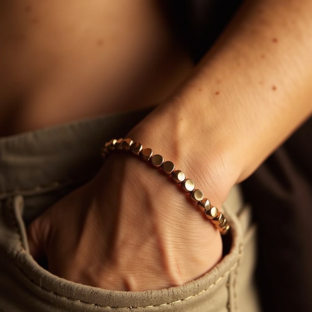 Bracelet Tibétain en Cuivre — Équilibre & Énergie Vitale