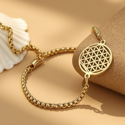 Bracelet "Fleur de vie" - Or - L'Arbre des Chakras