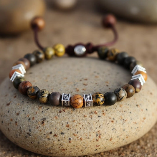 Bracelet "Stabilité Intérieure" en Jaspe - Femme - L'Arbre des Chakras
