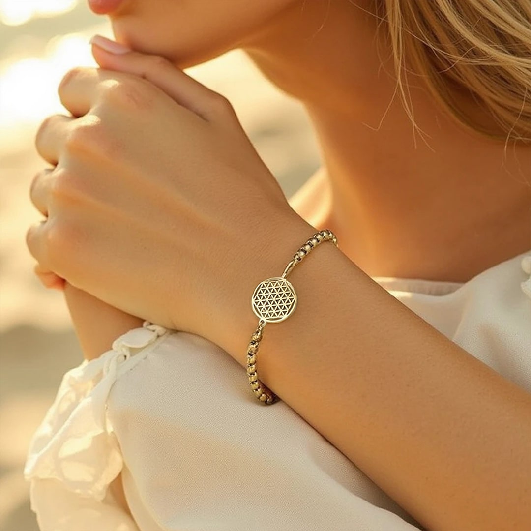 Bracelet Fleur de Vie — Symbole de Vie & Énergie Universelle