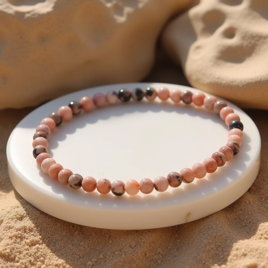 Bracelet Fin en Pierres Naturelles 4mm — Discret & Élégant
