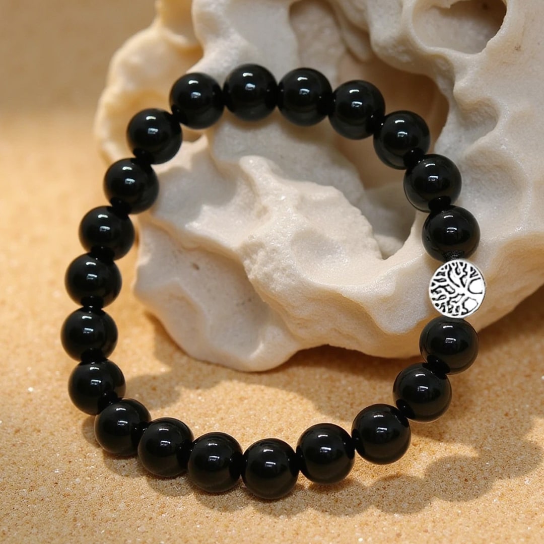 Bracelet Obsidienne Noire — Ancrage Profond & Protection Absolue