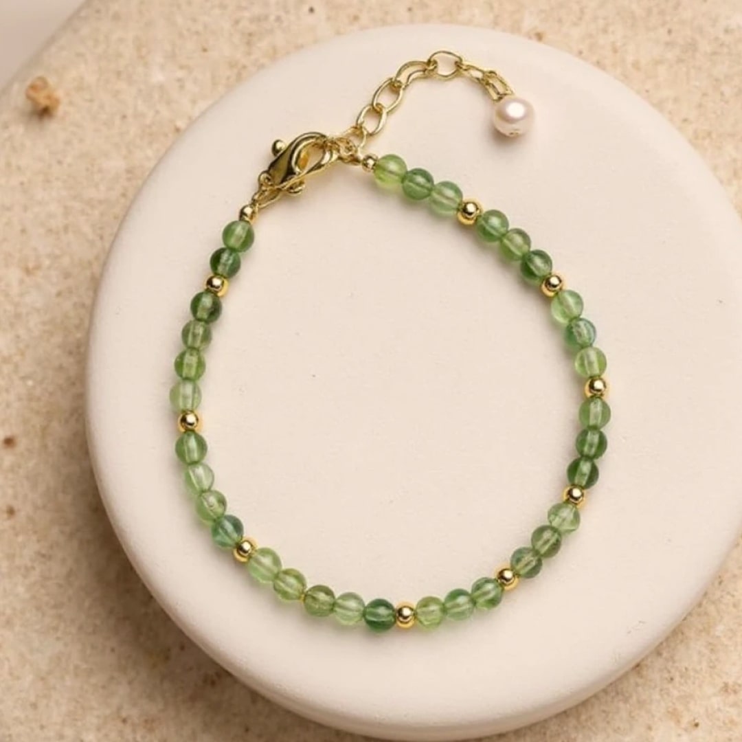 Bracelet "Mois Sacré" – Pierre de Naissance - Mai - Aventurine Verte - L'Arbre des Chakras
