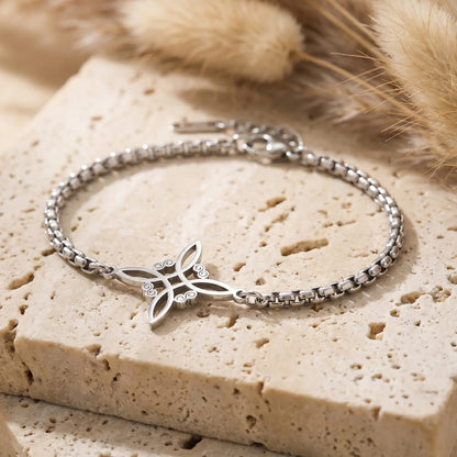 Bracelet "Lien Sacré"- Noeud de Sorcière - Argent - L'Arbre des Chakras