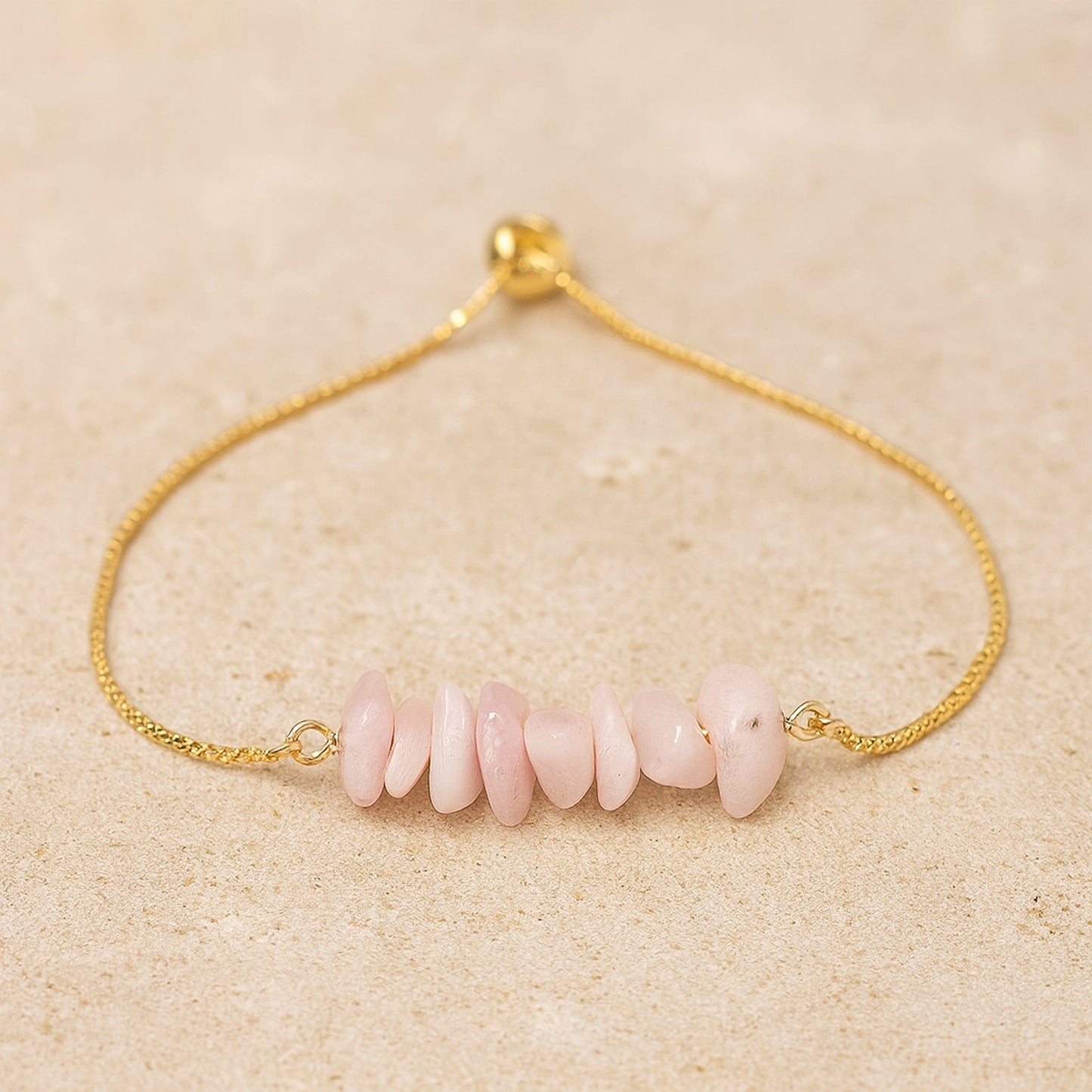 Bracelet Fin en Pierres Irrégulières Naturelles - Kunzite - L'Arbre des Chakras