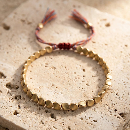 Bracelet Tibétain en Cuivre — Équilibre & Énergie Vitale