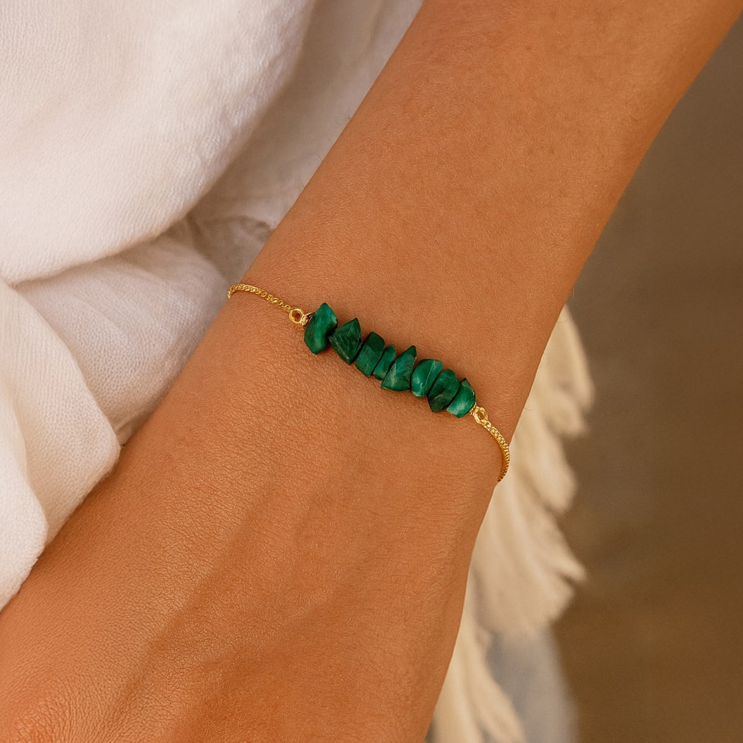 Bracelet Fin Pierres Irrégulières — Brut, Authentique & Unique