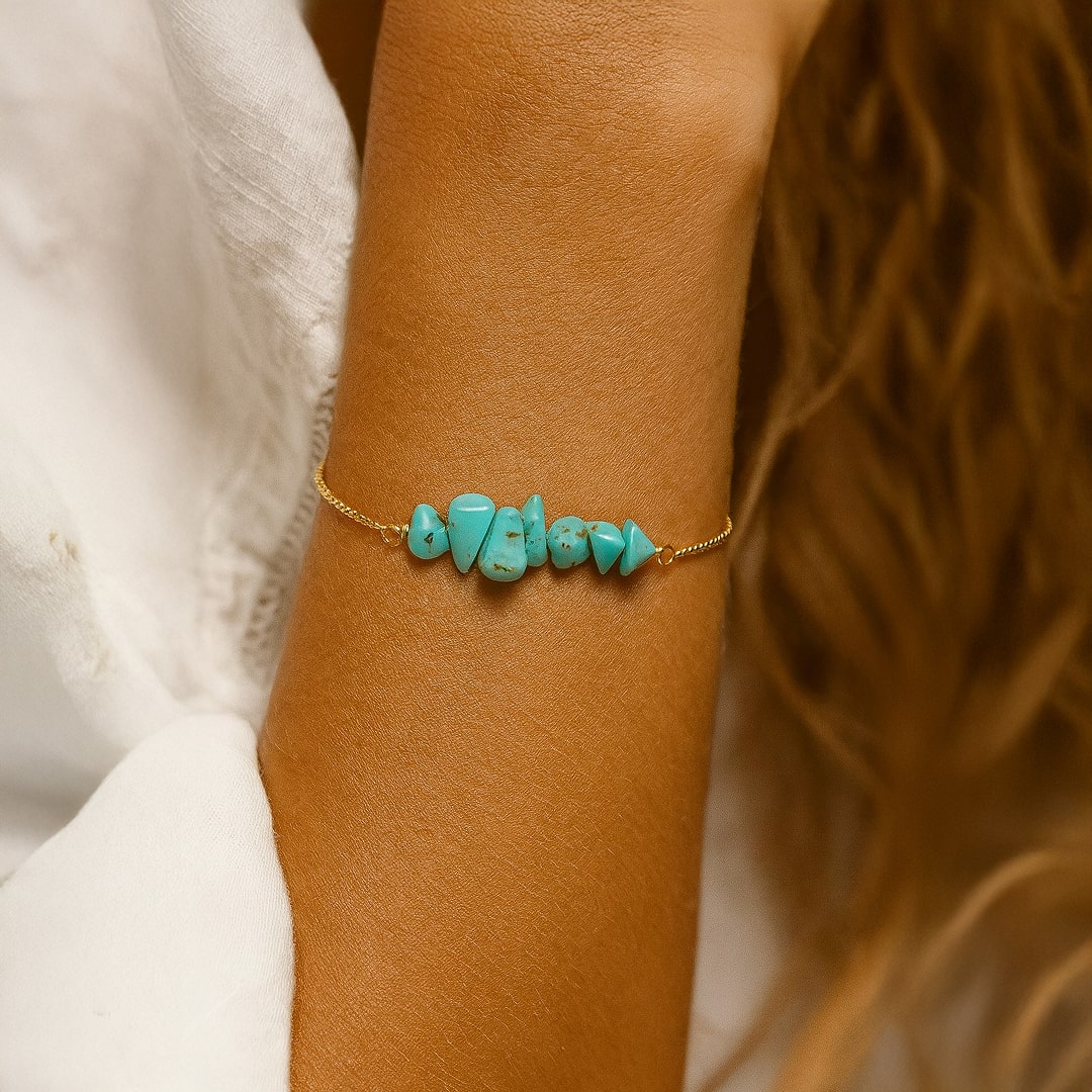 Bracelet Fin Pierres Irrégulières — Brut, Authentique & Unique
