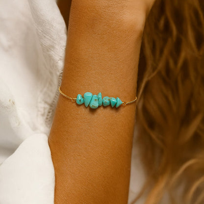 Bracelet Fin Pierres Irrégulières — Brut, Authentique & Unique
