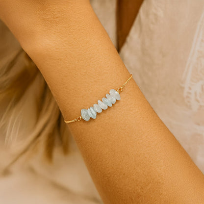 Bracelet Fin Pierres Irrégulières — Brut, Authentique & Unique