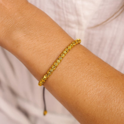 Bracelet Tibétain Perles Facettées — Harmonie & Connexion Spirituelle