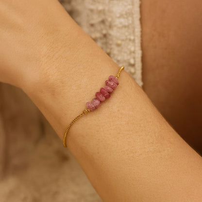 Bracelet Fin Pierres Irrégulières — Brut, Authentique & Unique