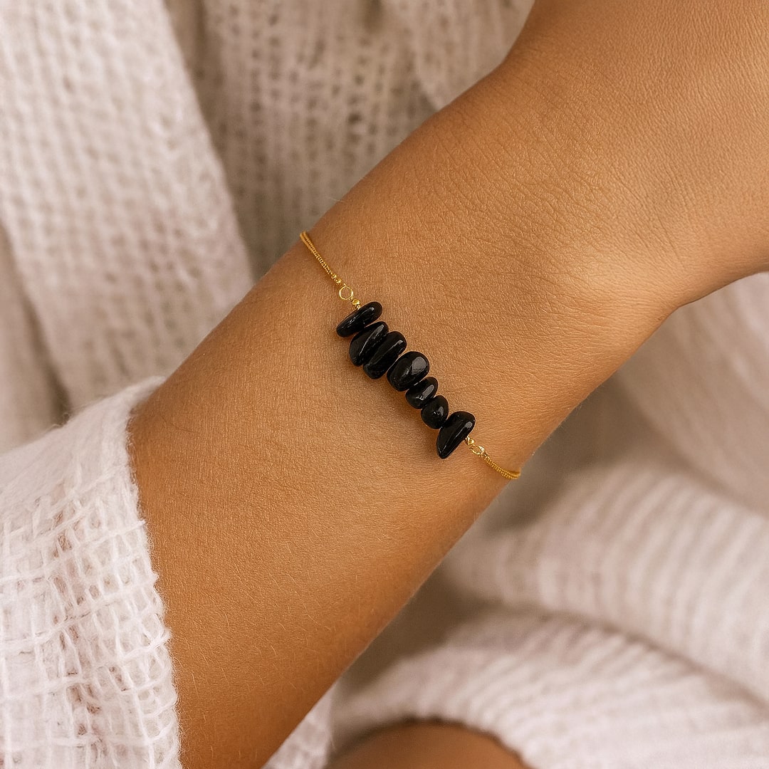 Bracelet Fin Pierres Irrégulières — Brut, Authentique & Unique