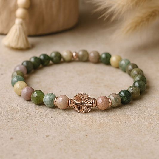 Bracelet Agate Indienne — Équilibre Intérieur & Paix Durable