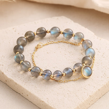Bracelet Duo Labradorite — Clarté & Protection Renforcée