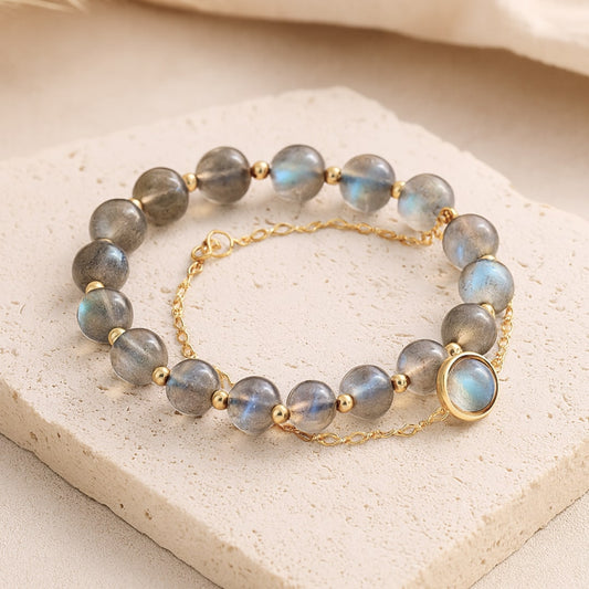 Bracelet Duo Labradorite — Clarté & Protection Renforcée