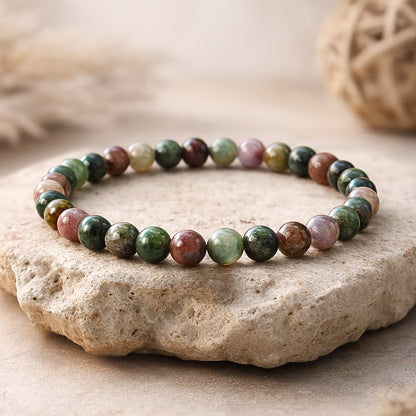 Bracelet Agate Indienne — Paix Intérieure & Équilibre Profond
