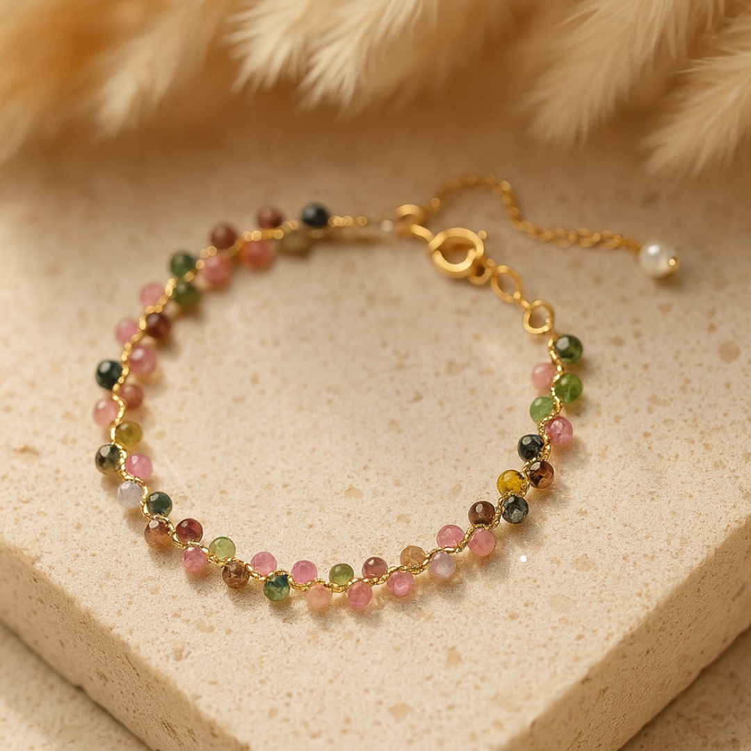 Bracelet Tourmaline Multicolore — Beauté Naturelle & Équilibre