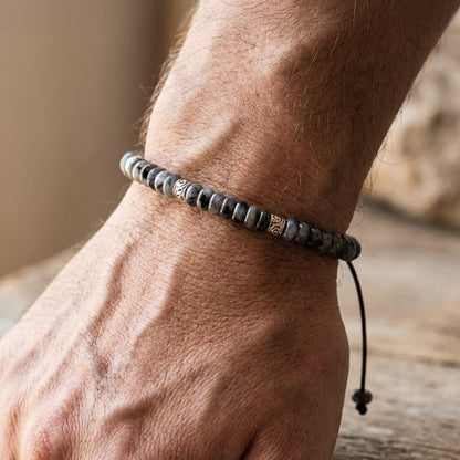 Bracelet Larvikite — Force Intérieure & Protection Subtile