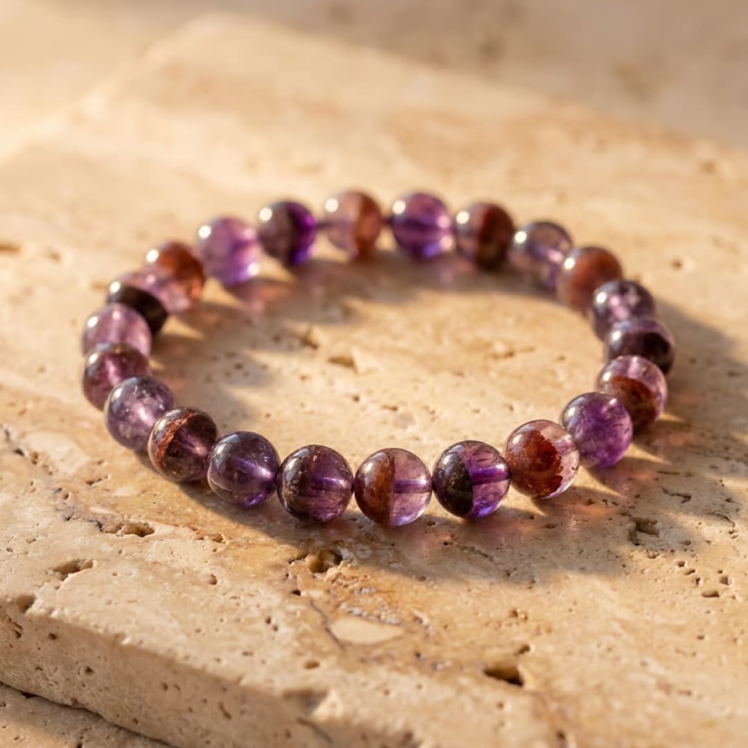 Bracelet "Âme de Lumière" en Auralite 23 - 6mm / 17cm - L'Arbre des Chakras