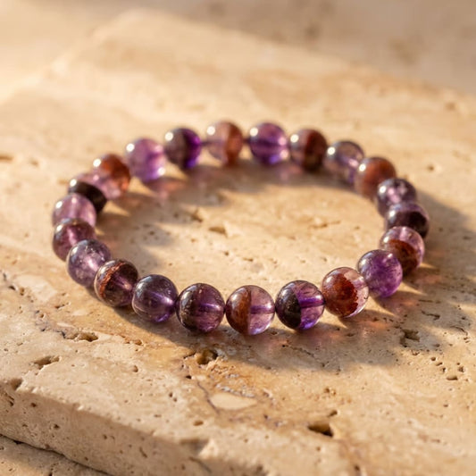 Bracelet "Âme de Lumière" en Auralite 23 - 6mm / 17cm - L'Arbre des Chakras
