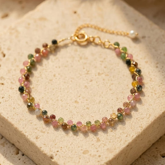 Bracelet Tourmaline Multicolore — Beauté Naturelle & Équilibre