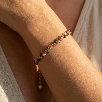 Bracelet Tourmaline Multicolore — Beauté Naturelle & Équilibre