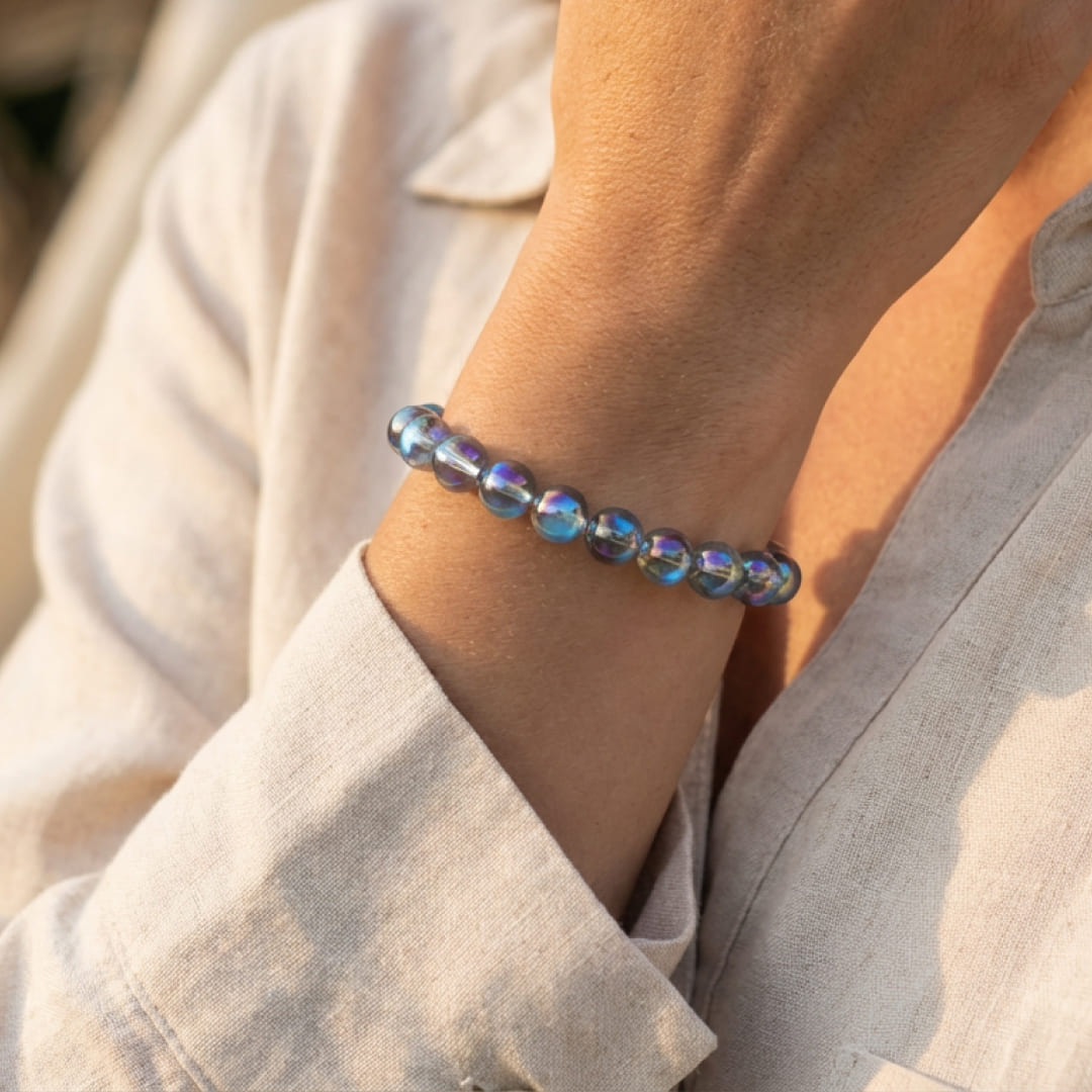 Bracelet Aqua Aura — Énergie Céleste & Clarté Spirituelle
