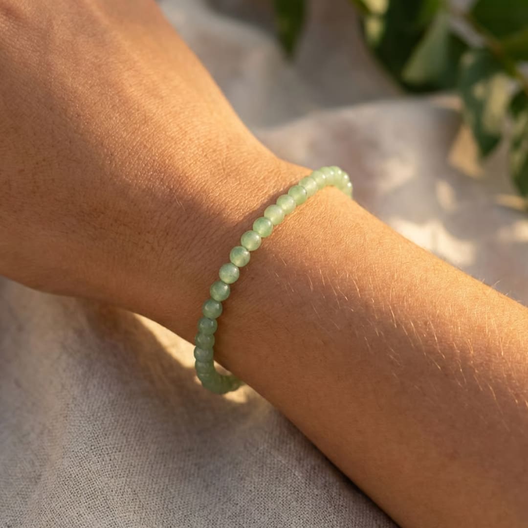 Bracelet Fin en Pierres Naturelles 4mm — Discret & Élégant