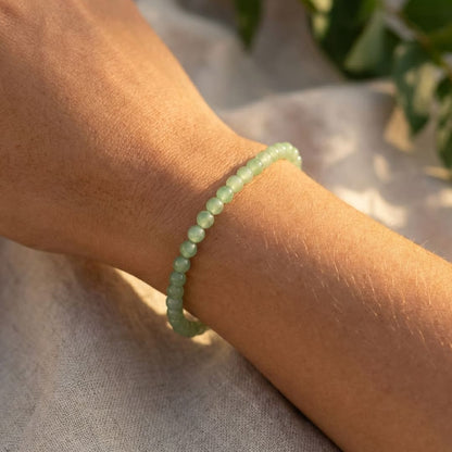 Bracelet Fin en Pierres Naturelles 4mm — Discret & Élégant