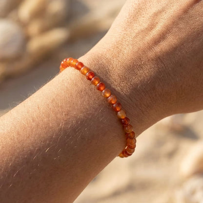 Bracelet Fin en Pierres Naturelles 4mm — Discret & Élégant