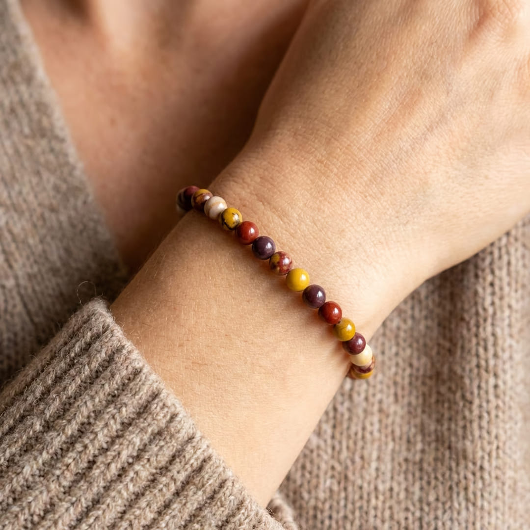 Bracelet Fin en Pierres Naturelles 4mm — Discret & Élégant