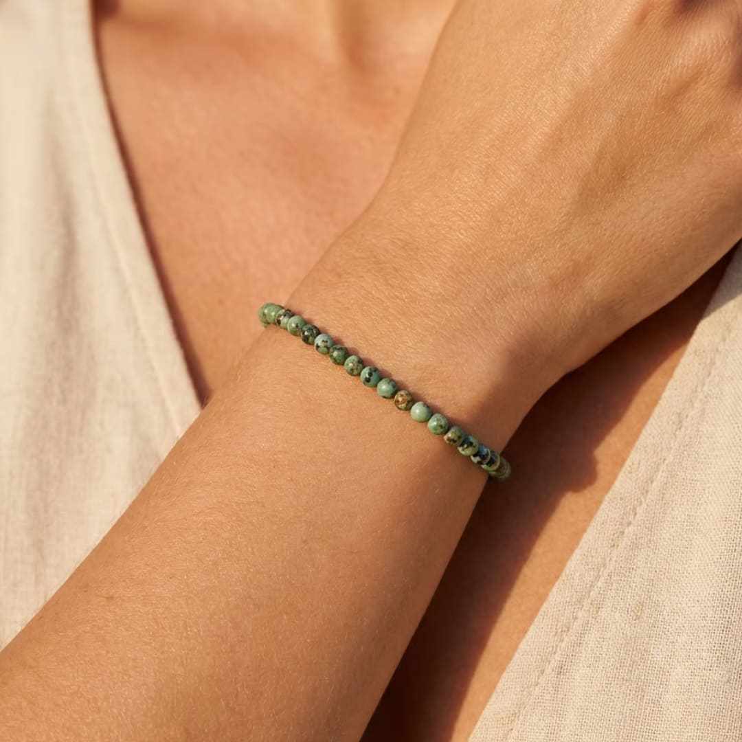 Bracelet Fin en Pierres Naturelles 4mm — Discret & Élégant