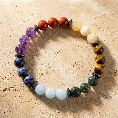 Bracelet Premium "Harmonisation des 7 Chakras" - 18cm - L'Arbre des Chakras