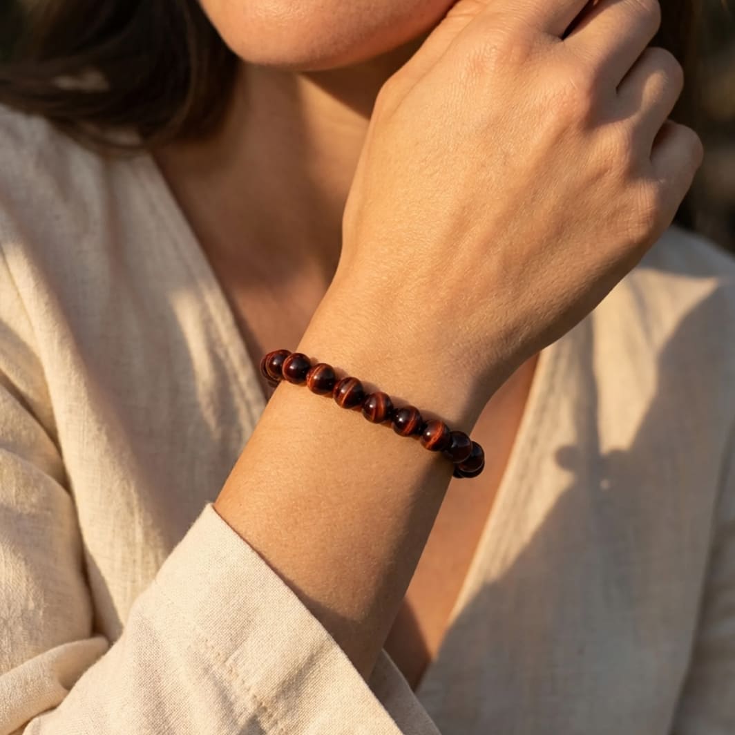 Bracelet Œil de Taureau — Protection du Mauvais Œil & Endurance