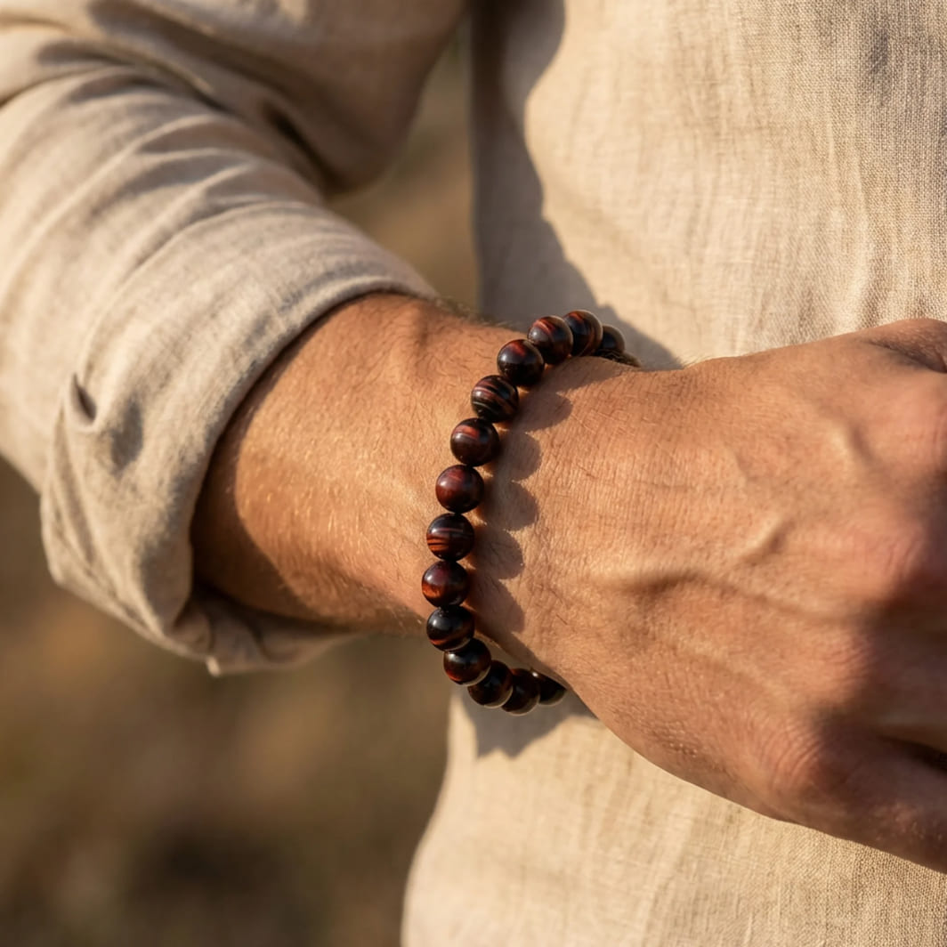 Bracelet Œil de Taureau — Protection du Mauvais Œil & Endurance