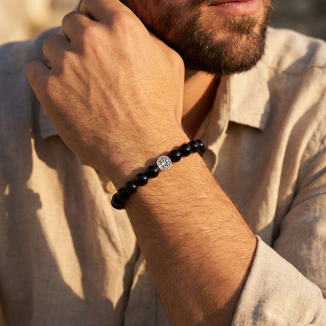 Bracelet Obsidienne Noire — Ancrage Profond & Protection Absolue