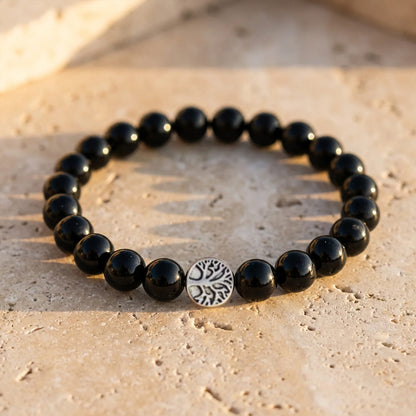Bracelet Obsidienne Noire — Ancrage Profond & Protection Absolue