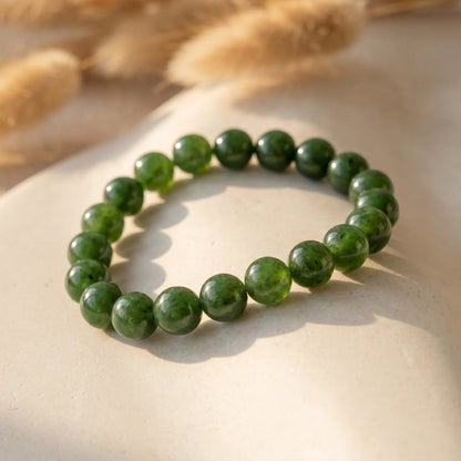 Bracelet Jade Néphrite — Prospérité, Sagesse & Harmonie