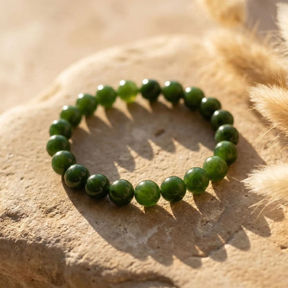 Bracelet Jade Néphrite — Prospérité, Sagesse & Harmonie
